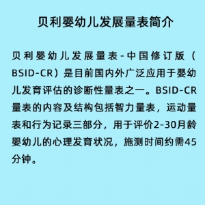 Bayley貝利嬰幼兒發展量表評估系統工具箱BSID-CR